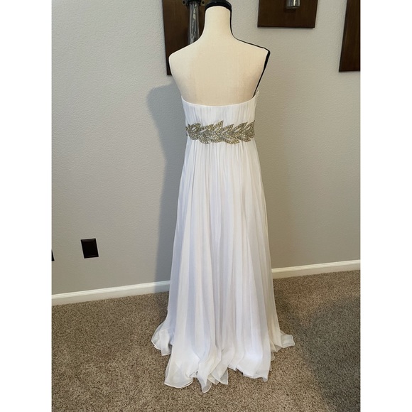 LaFemme Grecian strapless empire waist gown - Picture 4 of 12
